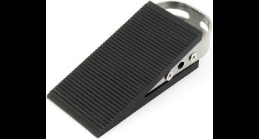 Kangaro deurstopper - 5x3x13cm - wigvorm - zwart rubber - K-11010