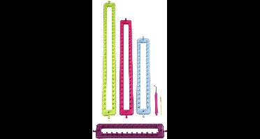 Knitting looms, l: 25-35-45-55 cm, 1 set