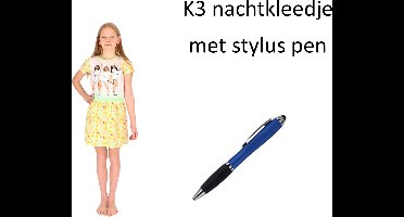 K3 Nachtkleed - Slaapkleed - Nachthemd Lemons girls. Maat 98/104 cm - 3/4 jaar met Stylus Pen.