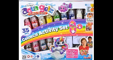 Aqua Gelz Colossal Set, 13 flesjes kleurgel, elk 30ml, 16 mallen, 6x additief, vanaf 8 jaar - Hobbypakket