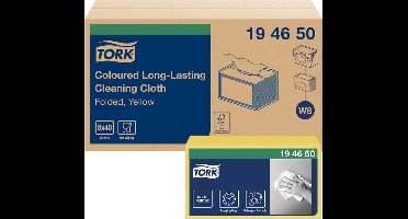 Tork Long Lasting  Gevouwen Reinigingsdoek Geel W8