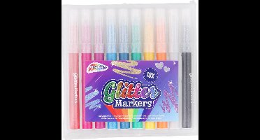 Grafix Glitter stiften - Glitter Markers - 10 stuks