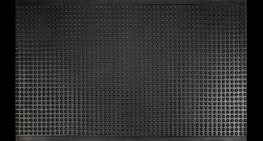 FLOORDIREKT Werkplaatsmat - Bubble - Natuurrubber - Zwart - 90 x 200 cm