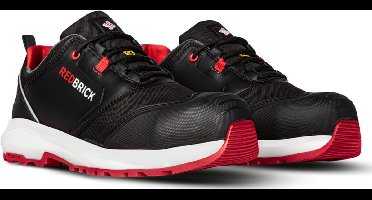Redbrick werkschoenen - Pulse Overnose - laag - met kuipneus - S3 - zwart / rood - maat 42