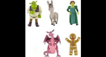 Shrek - Speelfigurenset - 5 stuks - DreamWorks - 6-10 cm - kunststof