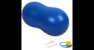 Padisport peanut yoga bal 90x45cm Blauw - zwangerschapsbal - pilates bal - oefenbal - fitnessbal - evenwichtsbal - zwangerschaps bal - yoga bal 90 cm - yoga bal blauw - yoga - fitness - blauw
