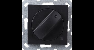 Q-Link S-Line blindplaat inbouw - 3-standenschakelaar - met 0-stand - zwart