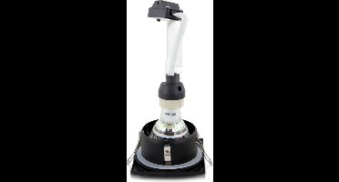 IP44 Inbouwspot Gry met Philips HUE White Ambiance - inbouw spot - Zwart - vierkant - voor badkamer / overkapping / buiten - IP44 - GU10 - Buitendiameter: 83MM - boorgat: 71-73MM - min. Inbouwdiepte: 90MM