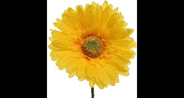 Gerbera polyester b10h50cm geelKSD