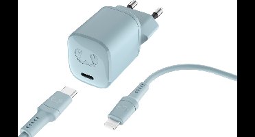 Fresh 'n Rebel USB-C mini Snellader - Inclusief oplaadkabel voor iPhone (2m) - 20W PD - USB-C oplader - Compact en Veilig - Dusky Blue