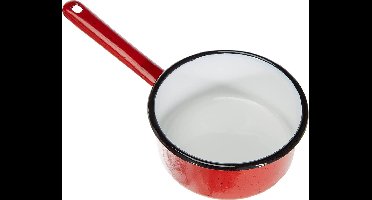 IBILI Steelpan Promo 12 cm van geëmailleerd staal in rood/wit