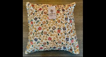 Kussens woonkamer - kussenhoes 40 x 40 cm - kussensloop - sierkussens - cushion cover - katoensilk - Kussenhoesjes - 2 stuks - etnisch Indiaas - borduurwerk - embroidery