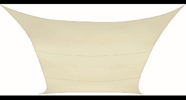 Perel Schaduwdoek, waterafstotend, 5 x 5 m, 160 g/m², polyester, vierkant, crème