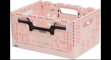 WICKED Smart Crate - Fietskrat met grepen - Kunststof - Licht Roze