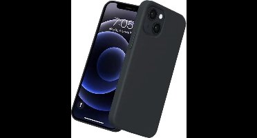 Hoesje Geschikt voor iPhone 14 Plus - zacht siliconen - Liquid Backcover - Zwart