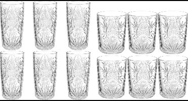 Secret de Gourmet - Set 12x Ayla-serie water en longdrink glazen 350ml