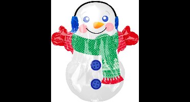 folieballon sneeuwpop snowman, 53cm, Anagram
