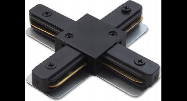 Spanningsrail Doorverbinder - X Kruis Koppeling - 1 Fase - Zwart