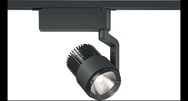 LED Railverlichting - Track Spot - DUOLINE - 2 Fase - 15W - Aanpasbare Kleur - Dimbaar - Rond - Mat Zwart - Aluminium