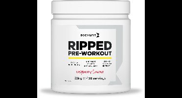 Body & Fit Ripped Pre Workout - Framboos Pre-Workout Poeder - 30 doseringen (225 gram)