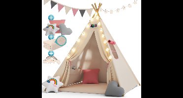 Spielwerk Speeltent – LED 3 Kussens 130x130x160cm - Roze