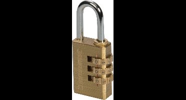 3-cijferig messing - hangslot - kofferslot - cijferslot