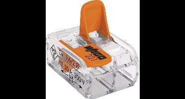 Wago Verbindklem / Lasklem 2-Voudige - 0.14 t/m 4 mm. - 32 Ampere