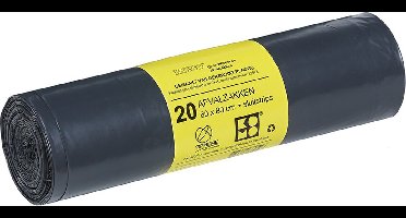 Huisvuilzak KOMO 60 x 80 cm 20 stuks op rol