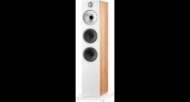 Bowers & Wilkins 603 S2 AE – Wit en Eik – Vloerstaande Luidspreker - Per Stuk