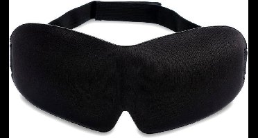 Intirilife oogmasker in ZWART - Ergonomisch voorgevormd unisex slaapmasker voor een rustgevende slaap - Past perfect op de neus en laat meer ruimte over voor ogen en wimpers