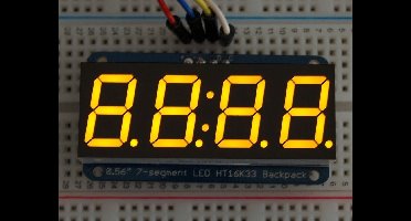 0.56 inch 4-Digit 7-Segment Display w/I2C Backpack Geel adafruit 879