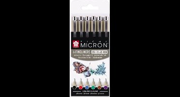 Sakura Pigma Micron 05 Etui met 6 Basic kleuren