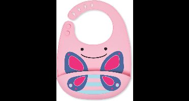 Skip Hop Zoo Fold & Go Siliconen Slabbetje - Butterfly