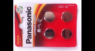 Panasonic CR-2016EL/4B knoopcel batterij CR2016 Lithium