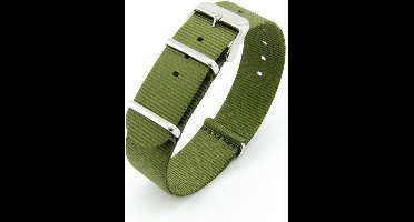 Premium Olive Green Nato strap 22mm - Horlogeband Olijf Groen