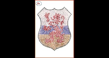3x Strass applicatie wapen Limburg