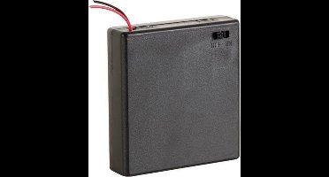 Velleman BH341BSAA Batterijhouder 4 AA (penlite) Kabel (l x b x h) 70 x 65 x 19 mm