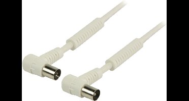 100 dB Coaxkabel Haaks Coax Male (IEC) - Coax Female (IEC) 3.00 m Wit