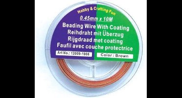 Vaessen Creative Beading Wire - 0,45mmx10m - Brown