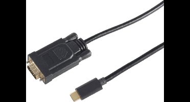 USB-C naar VGA kabel met DP Alt Mode (1920 x 1200) / zwart - 1 meter