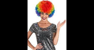 Vegaoo - Veelkleurige afropruik voor volwassenen - Gekleurd - One Size