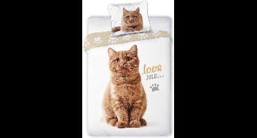 Animal Pictures Dekbedovertrek Love Me - Eenpersoons - 140 x 200 cm - Wit