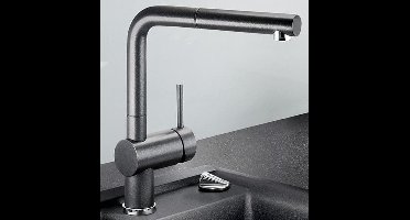 Keukenkraan Blanco Linus S Silgranit-look antraciet. 516688