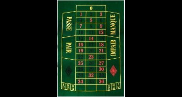 Longfield Games Roulettekleed Groen 130 X 90 Cm