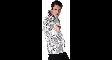 Zilverkleurig disco shirt voor volwassenen - Verkleedkleding - XL