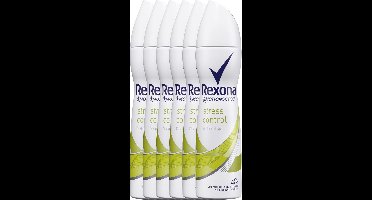 Rexona Women Stress Control - 6 x 200 ml - Deodorant Spray - Voordeelverpakking