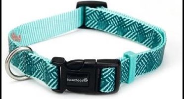 Beeztees nylon halsband Geo donkergroen 26-40  cm x 15 mm
