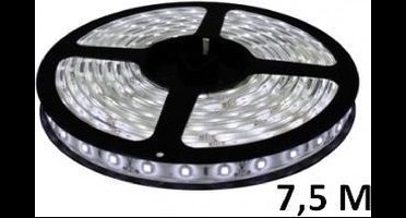7,5 meter - koud wit - LED strip - 24 volt - 3528 SMD - waterdicht - dimbaar