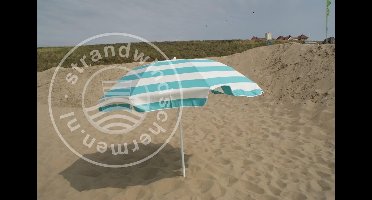 Parasol dralon Turquoise/wit
