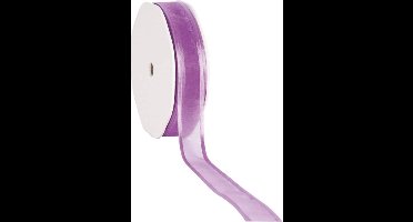Satin edge Organzalint Paars - 25 mm / 25 mtr.